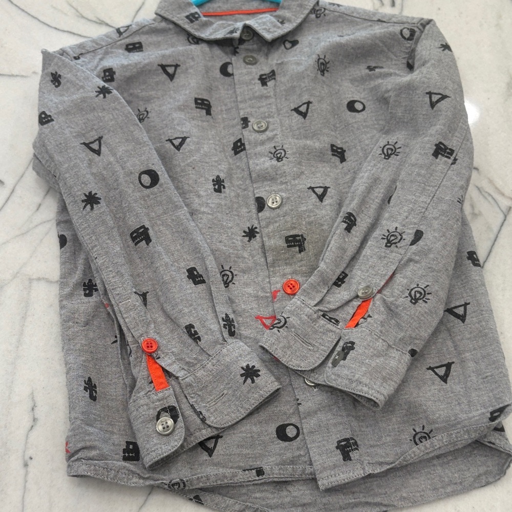 Paul Smith Gray Shirt with Red Accent